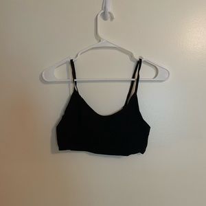 PINK - Black Bralette with Lace Back Size S